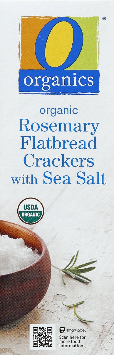 slide 3 of 4, O Organics Crackers, Flatbread, Organic, Rosemary With Sea Salt, 5 oz