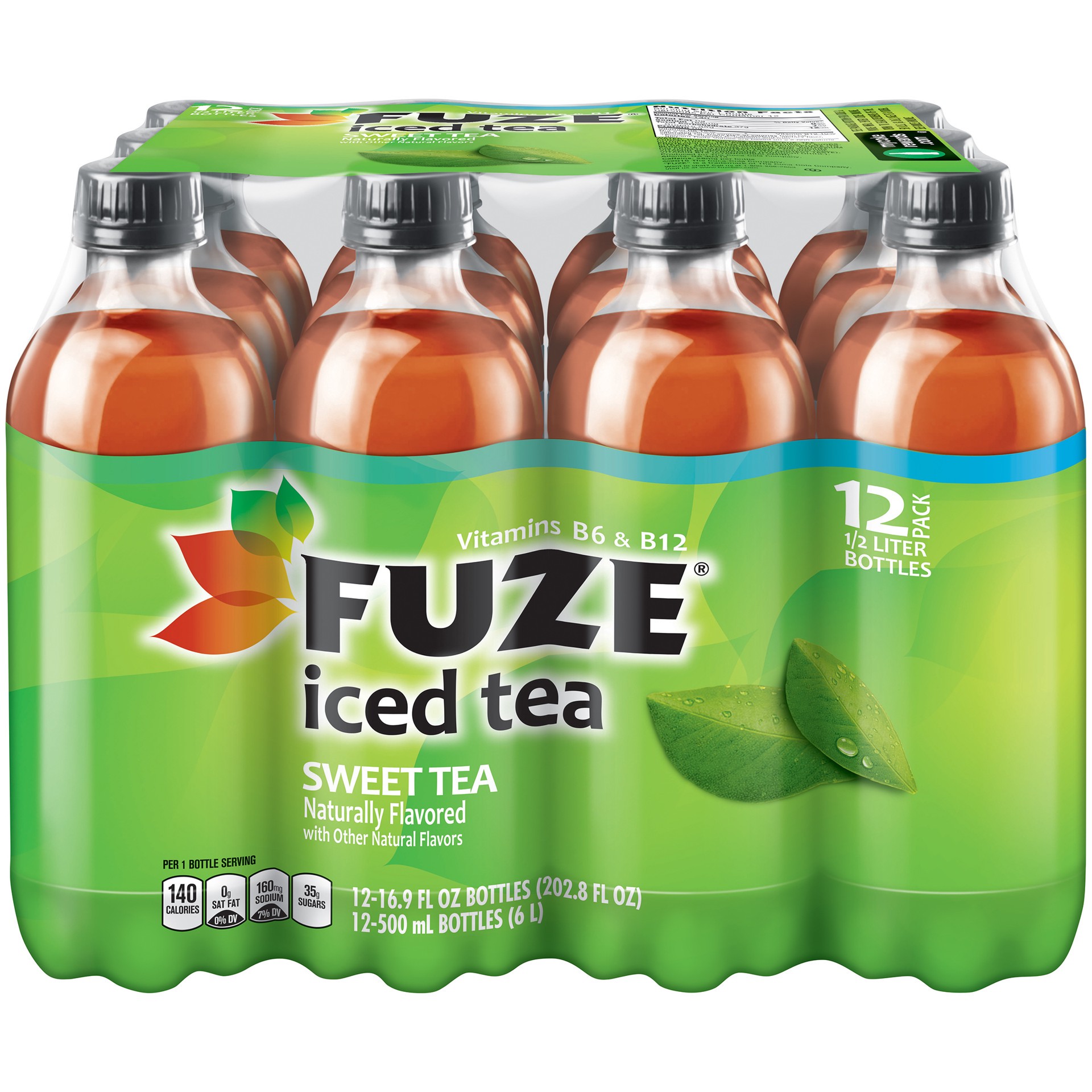 slide 4 of 4, Fuze Iced Tea Sweet with Vitamins B6 and B12- 202.80 fl oz, 202.80 fl oz