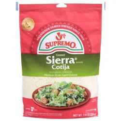 Supremo Natural Sierra Brand Cotija Grated Cheese - 7.06 oz