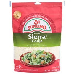 Supremo Natural Sierra Brand Cotija Grated Cheese - 7.06 oz