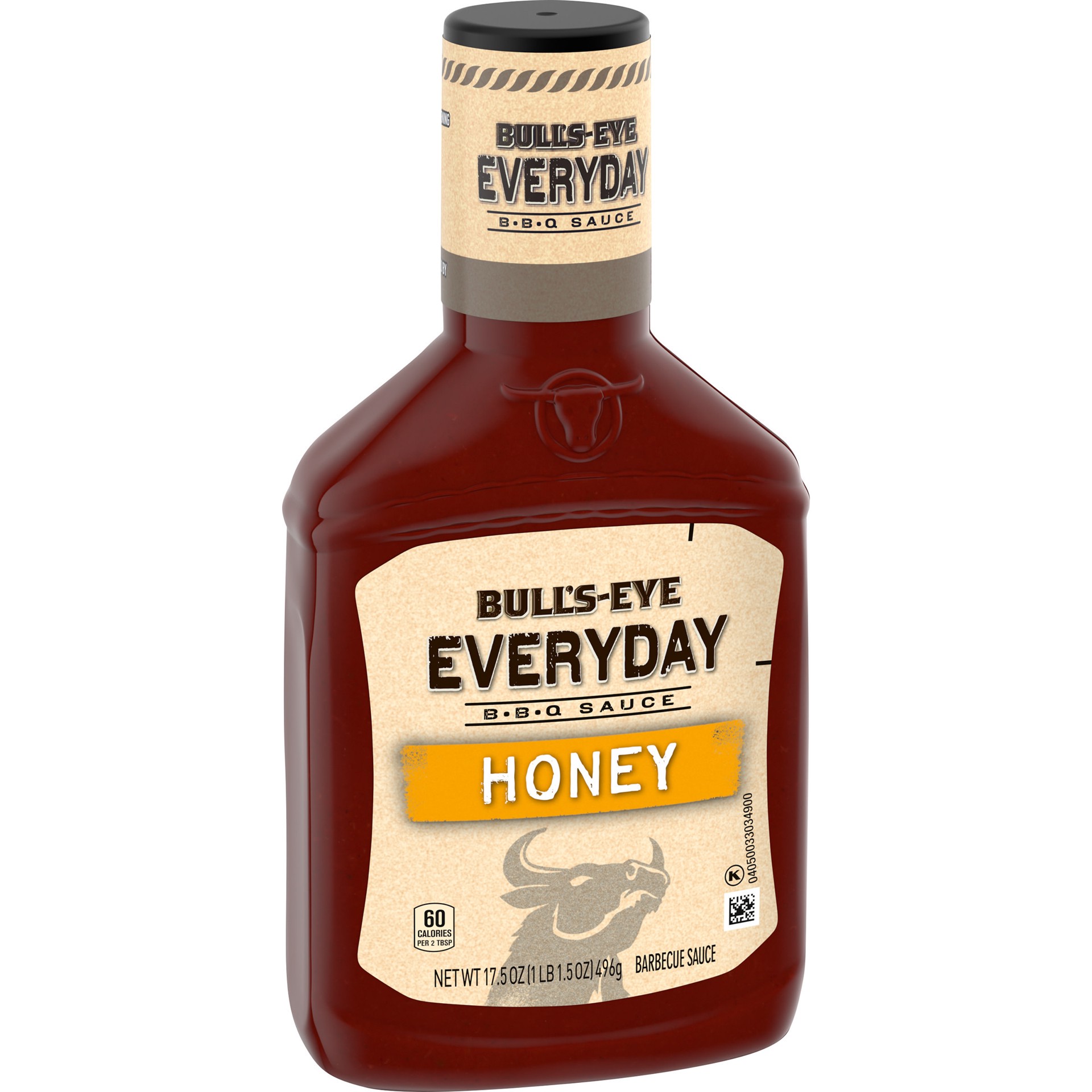 slide 4 of 5, Bull's-Eye Everyday Honey BBQ Sauce, 17.5 oz Bottle, 17.5 oz