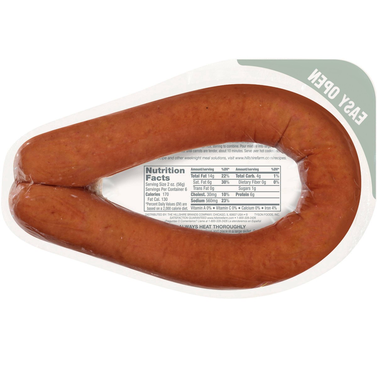 slide 4 of 4, Hillshire Farm Fully Cooked Beef Polska Kielbasa, 13.5 lb