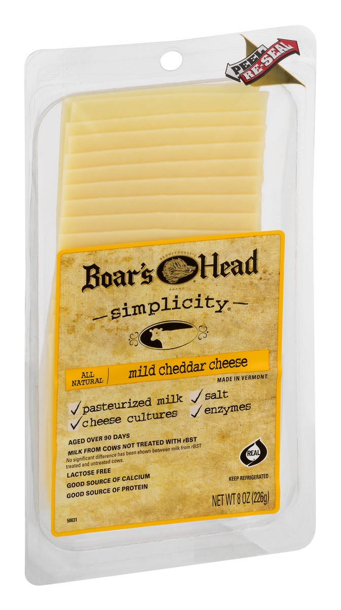 slide 2 of 12, Boar's Head All Nat Mild Cheddar Cheese, 8 oz