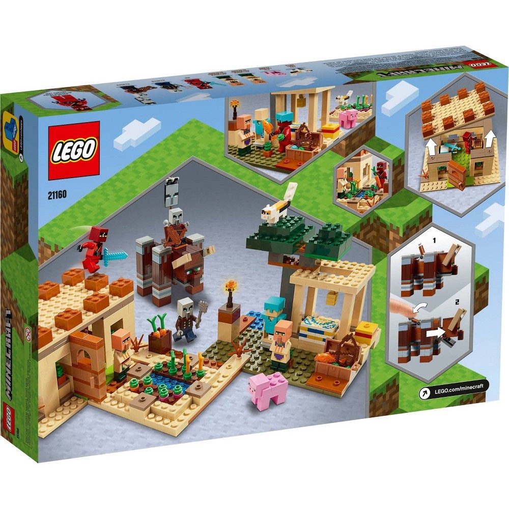 slide 6 of 7, LEGO Minecraft The Illager Raid Building Toy Action Playset 21160, 1 ct