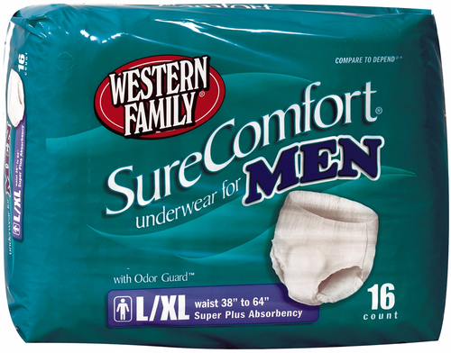 slide 1 of 1, Western Family Protectv Undrwr Men Xlg, 16 ct