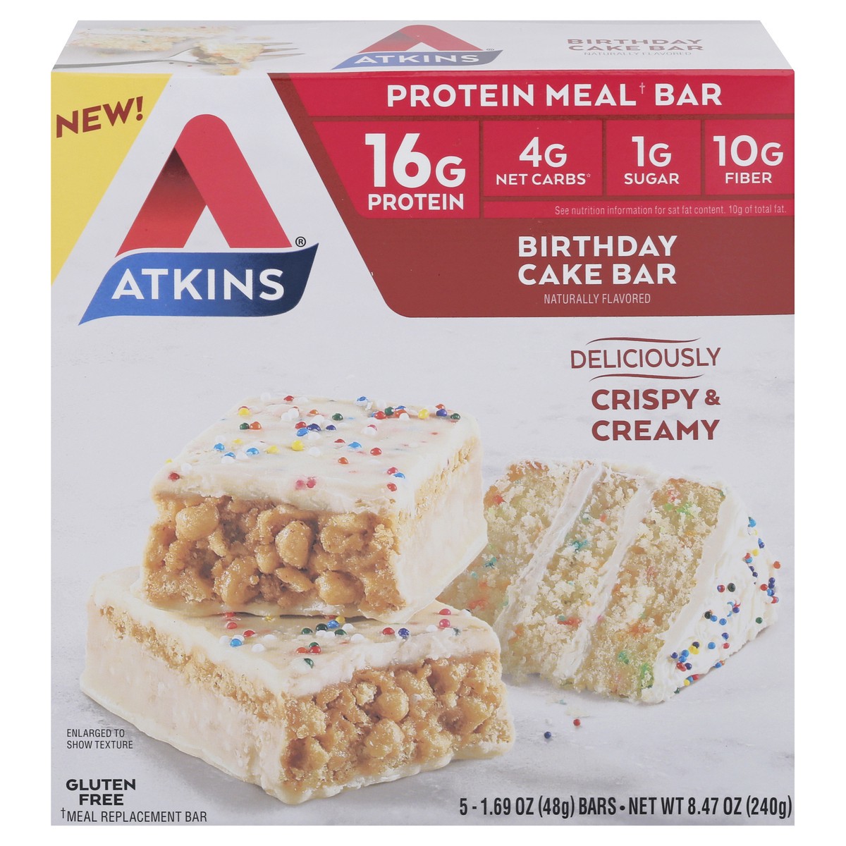 slide 1 of 5, Atkins Protein Meal Bar, 5 ct