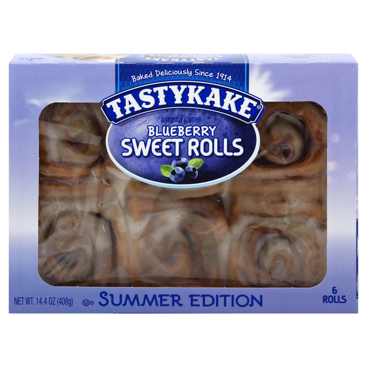 slide 1 of 8, Tastykake Blueberry Sweet Rolls, 6 ct