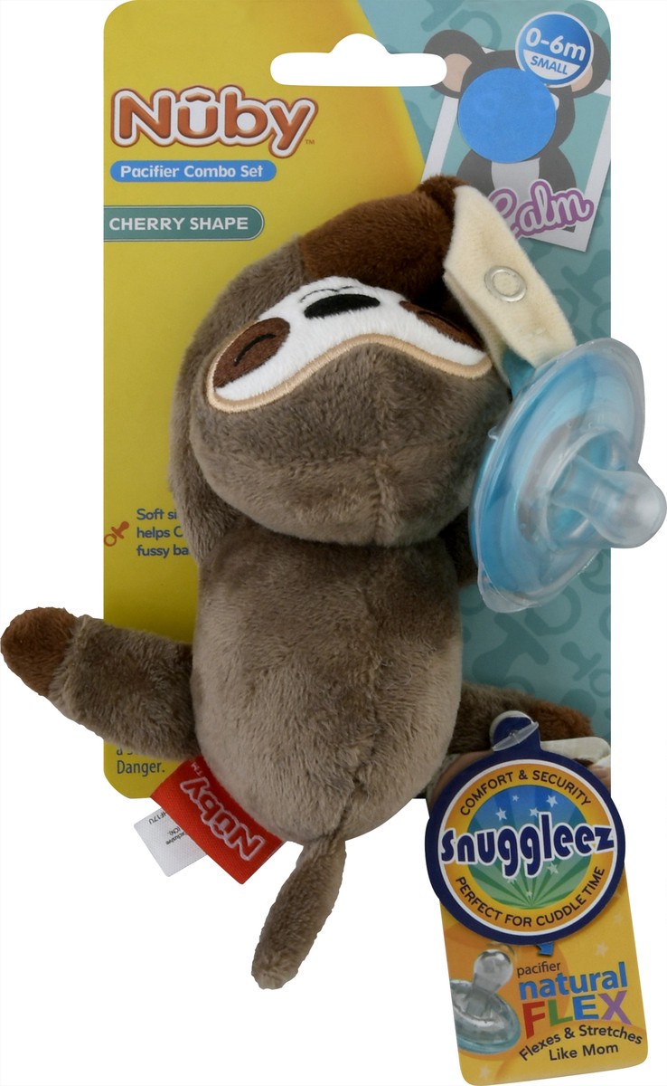 slide 7 of 9, Nuby 0-6m Small Cherry Shape Pacifier Combo Set 1 ea, 1 ct