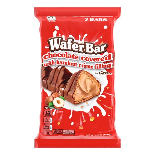 Lidl chocolate coated wafer bar with hazelnut crème filling 5.3 oz Shipt