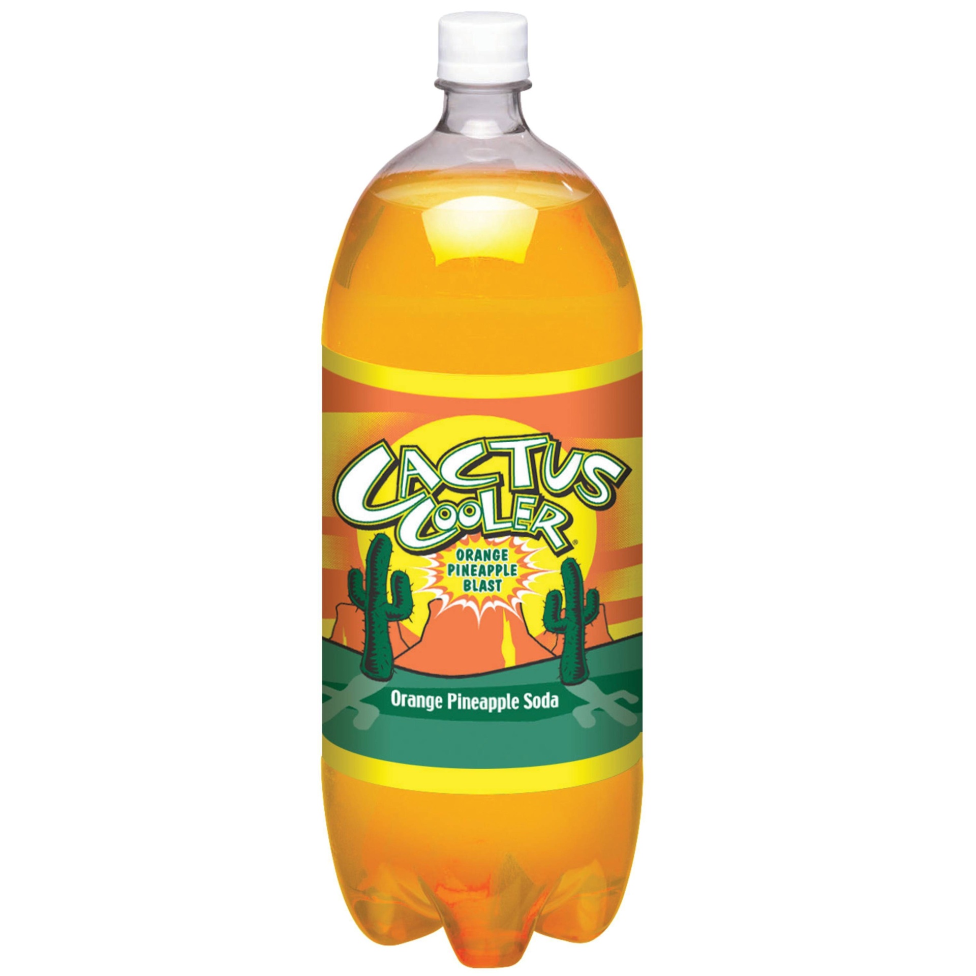 slide 1 of 1, Cactus Cooler Soda Bottle, 2 liter