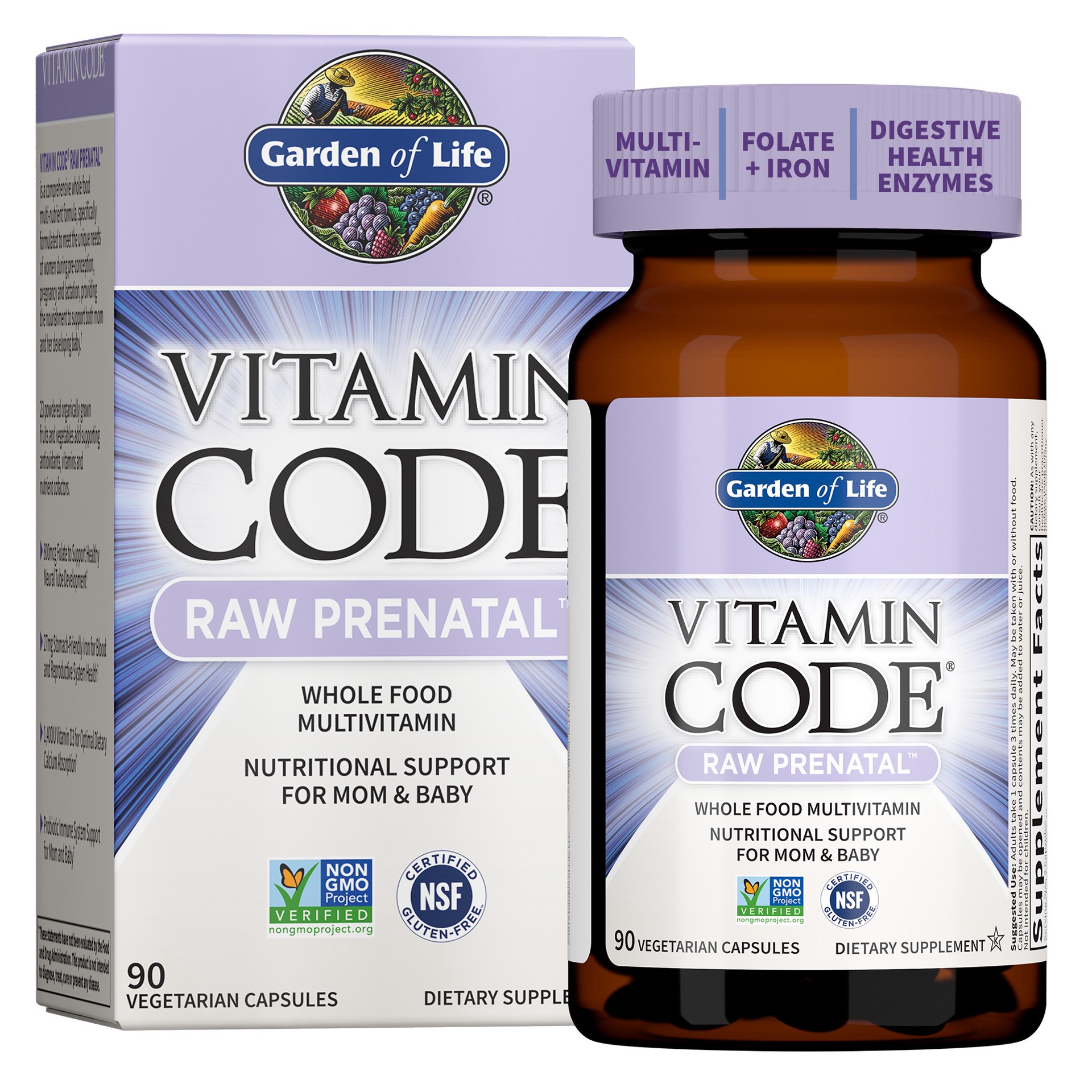 slide 1 of 6, Vitamin Code Raw Prenatal, 90 ct