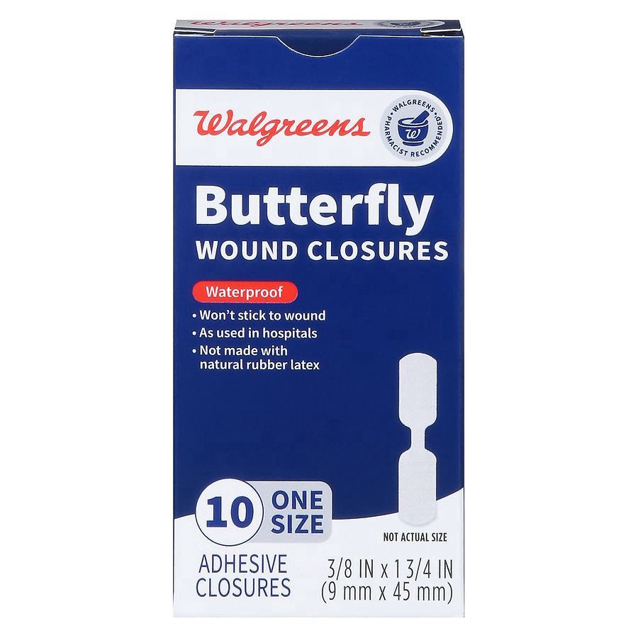 slide 1 of 5, Walgreens Butterfly Wound Closures, 10 ct