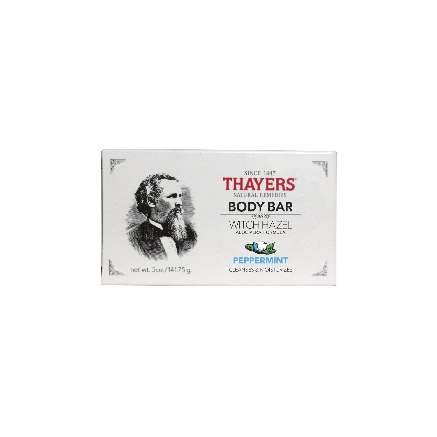 slide 1 of 1, Thayers Peppermint Witch Hazel Body Soap Bar, 5 oz