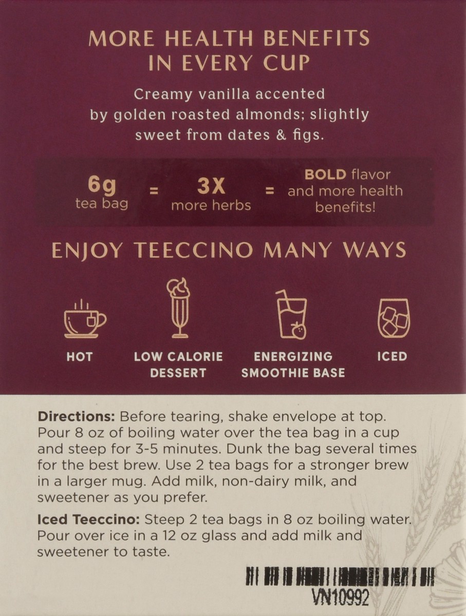 slide 7 of 9, Teeccino Coffee Alt Singl Van Nut, 10 ct