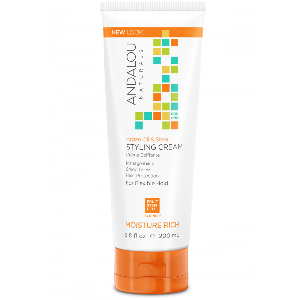 slide 1 of 1, Andalou Naturals Argan Oil & Shea Moisture Rich Styling Cream, 6.8 fl oz