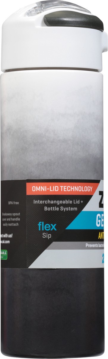 slide 7 of 9, Zak! Designs Ombre Genesis Antimic Double Wall Vacuum Flex Sip Bottle - Charcoal, 24 oz