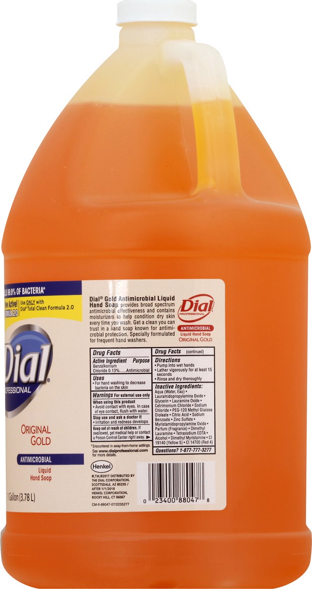 slide 8 of 9, Dial Antibacterial Liquid Soap, 1 gal