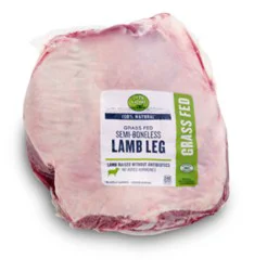 Open Nature Lamb Leg Semi Boneless Whole Imported - 4 Lb