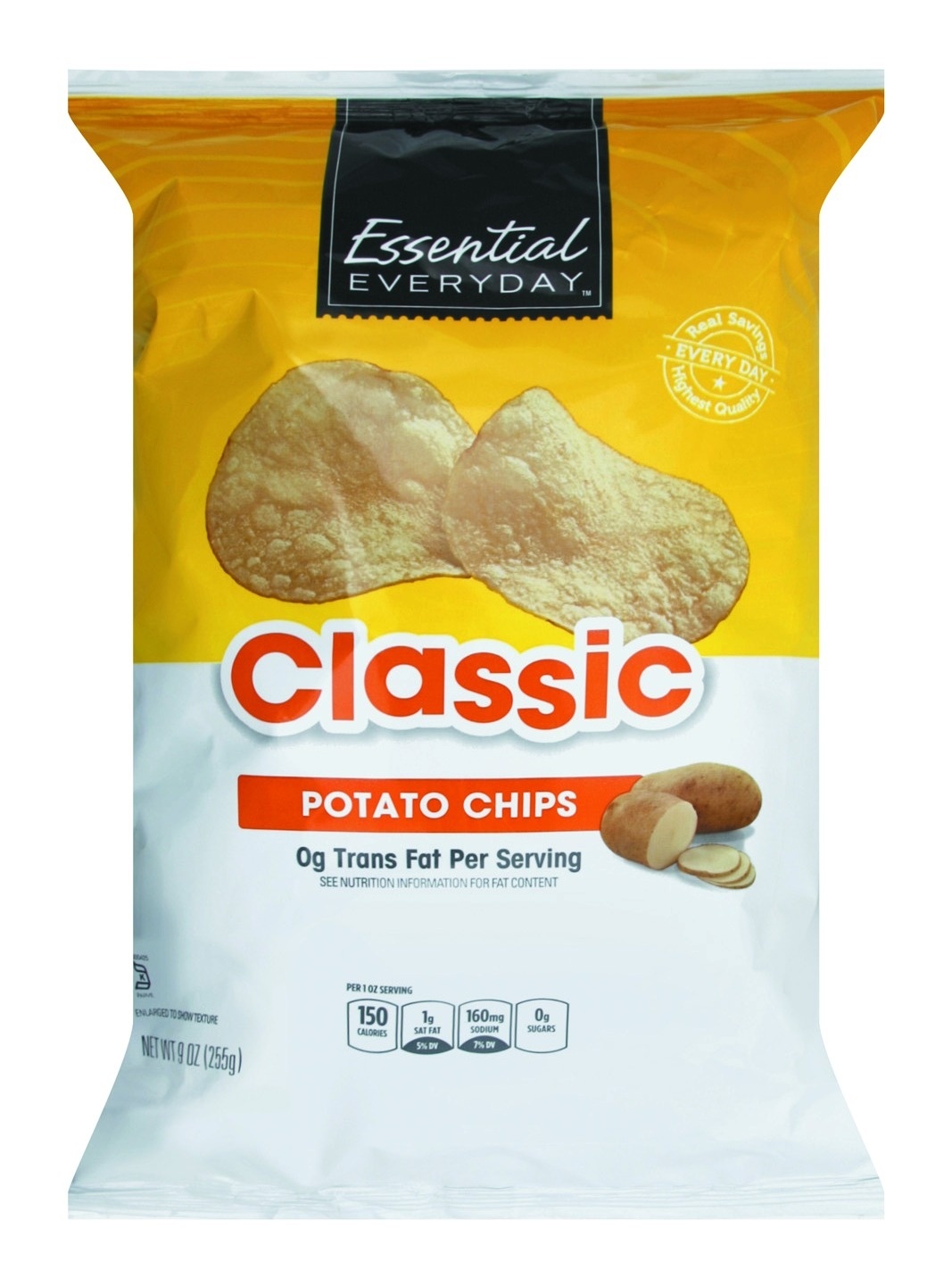 slide 1 of 1, Essential Everyday Classic Potato Chips, 9 oz