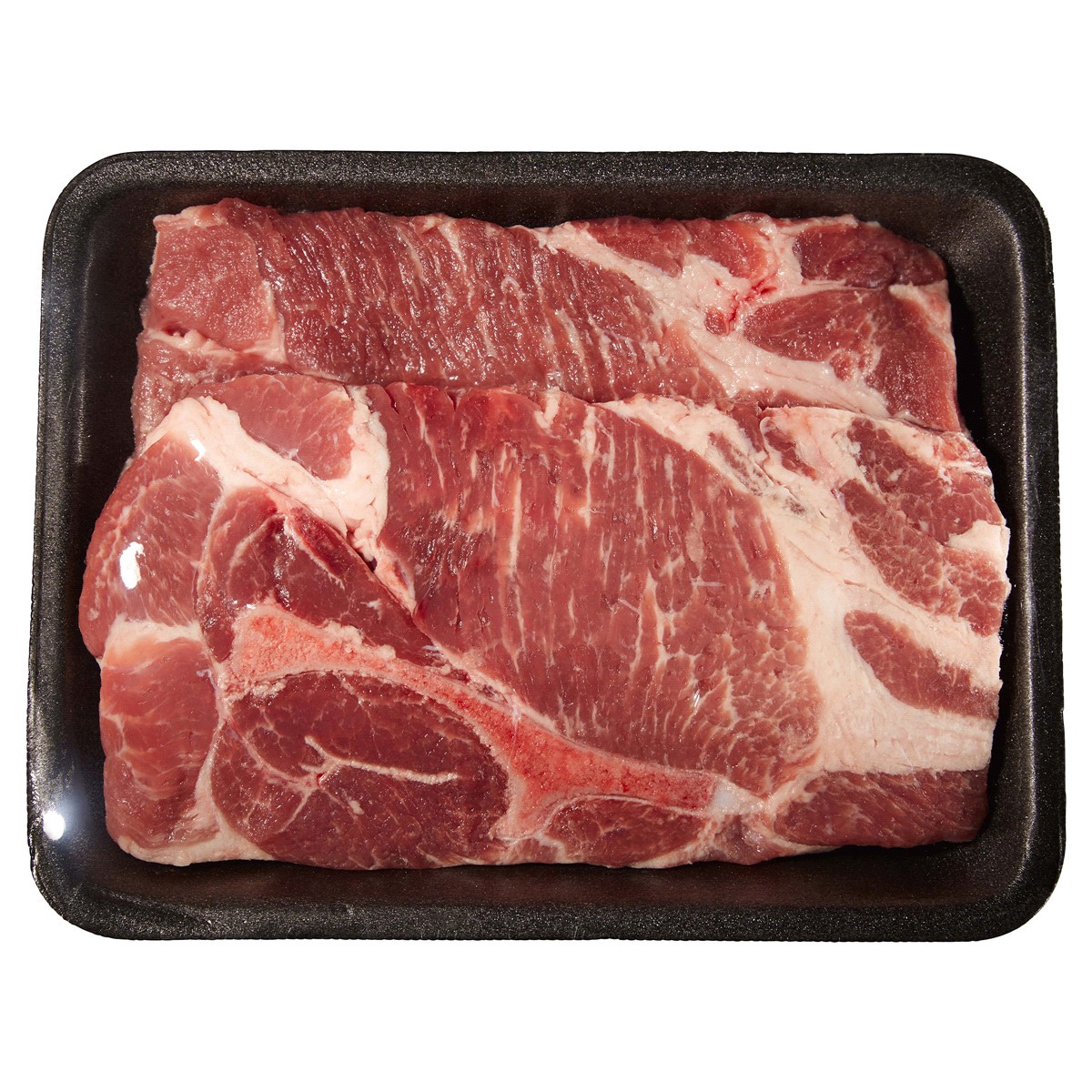 slide 1 of 1, Fresh from Meijer All Natural Bone-In Pork Shoulder Blade Steak, per lb