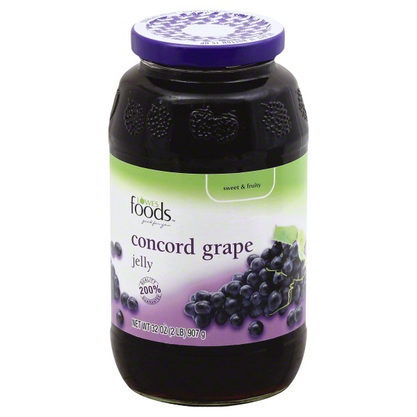 slide 1 of 1, Lowes Foods Jelly Grape, 18 oz