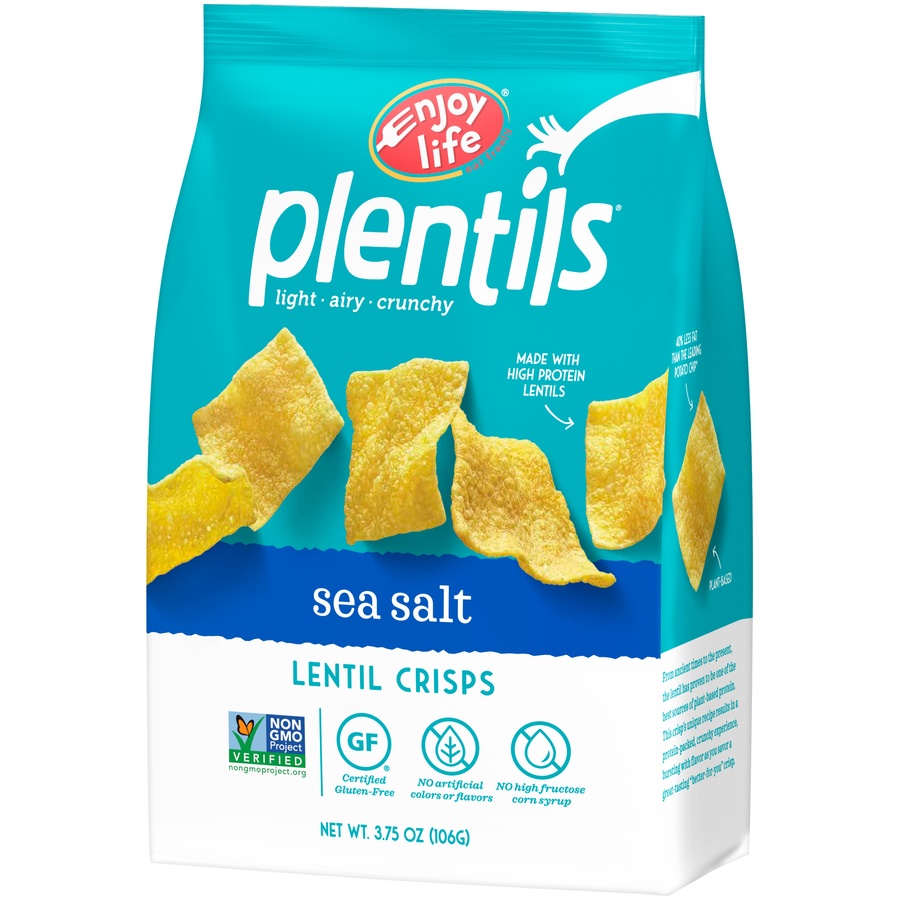 slide 3 of 8, Plentils Sea Salt Lentil Crisps, 3.75 oz