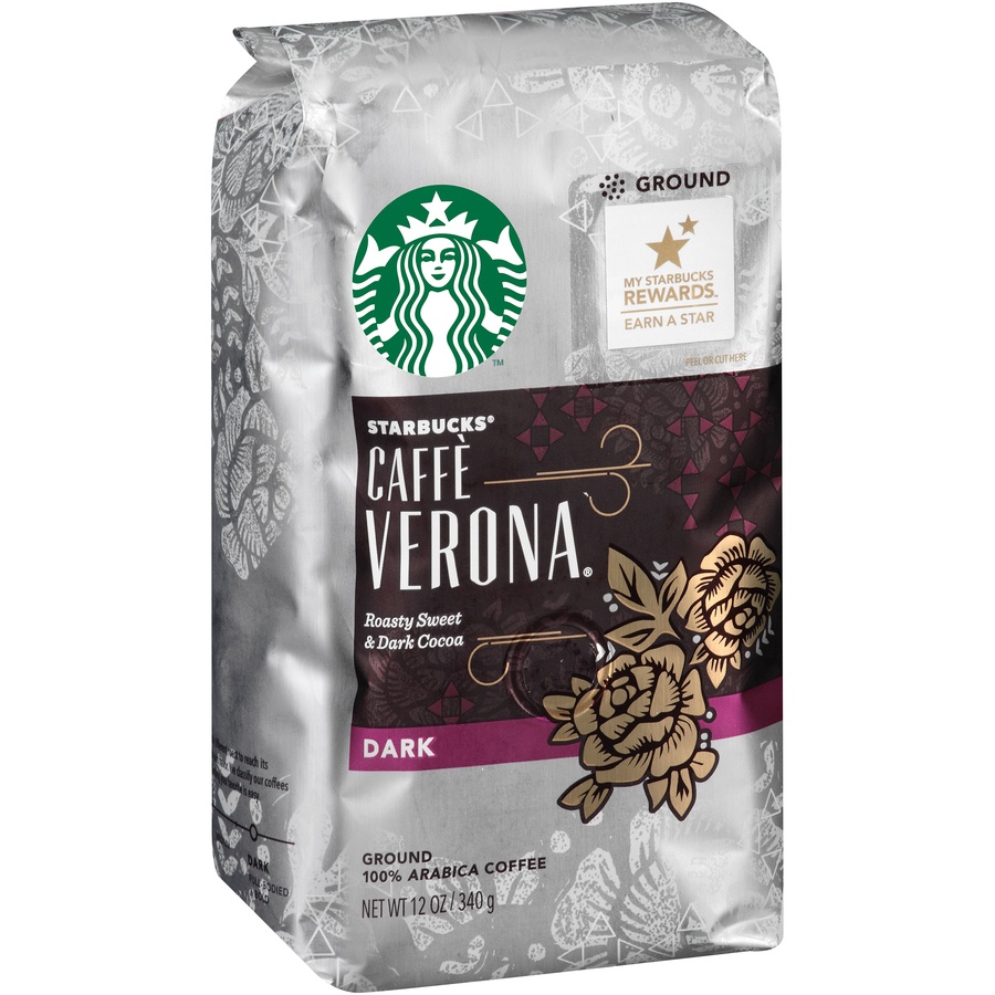 slide 2 of 6, Starbucks Caffè Verona, Ground Coffee, Dark Roast, 12 oz