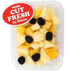 Weis Fresh Cut Pineapple With Blackberries