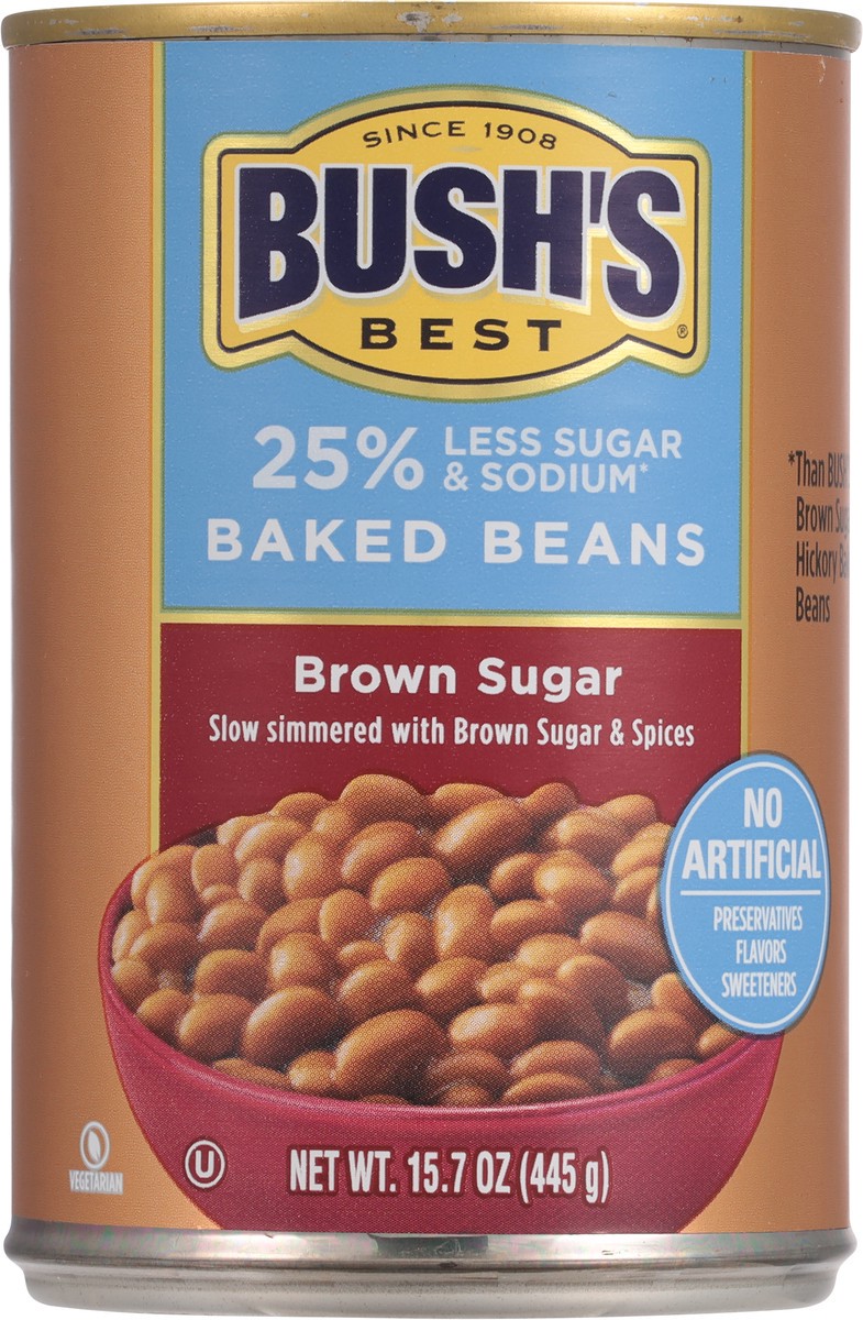 slide 6 of 9, Bush's Best Bush's Brown Sugar Reduced Sodium & Sugar Baked Beans 15.7 oz, 15.7 oz