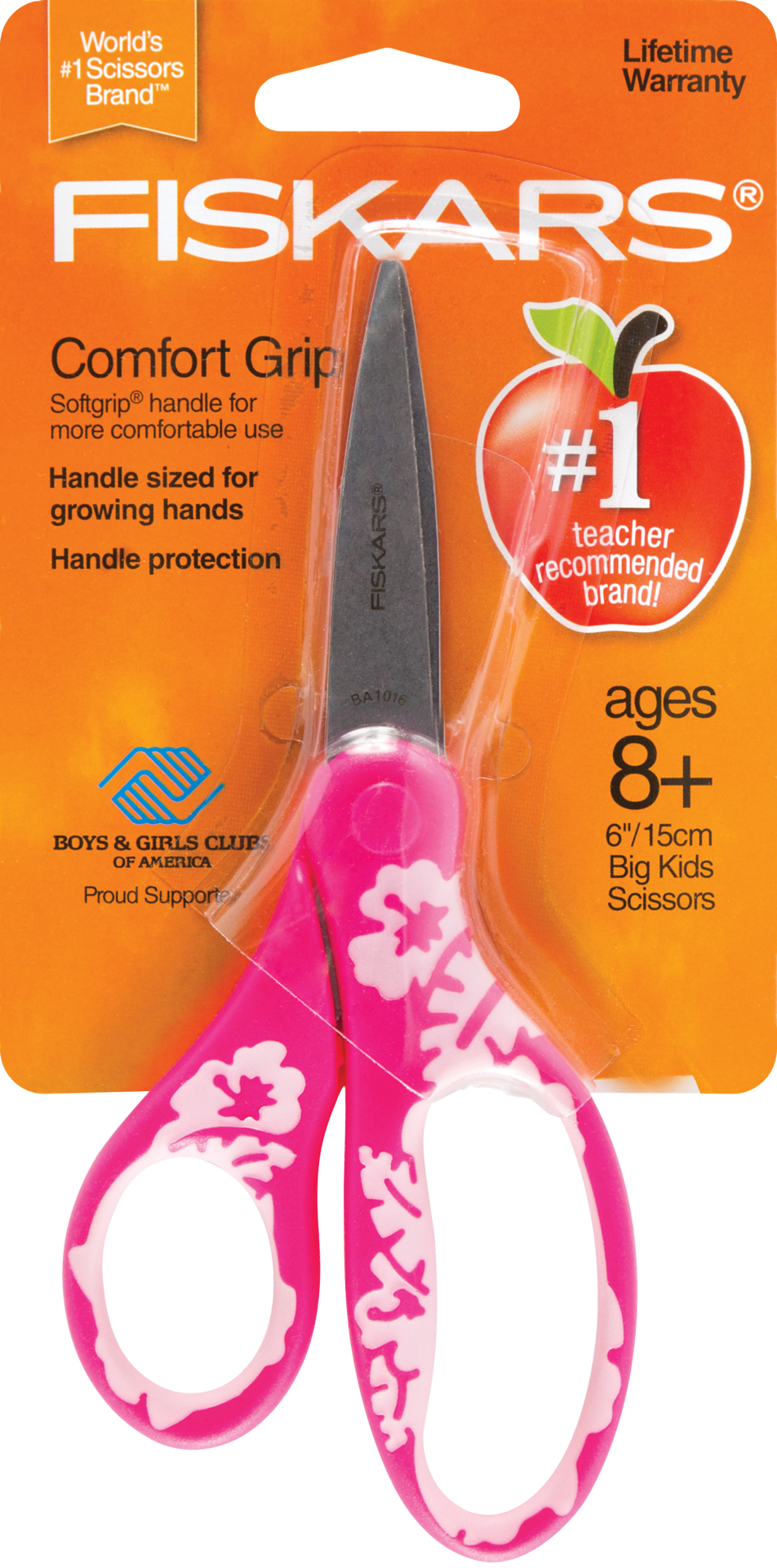 slide 3 of 9, Fiskars SoftGrip Big Kids Scissors, 6 in