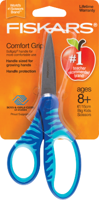 slide 7 of 9, Fiskars SoftGrip Big Kids Scissors, 6 in