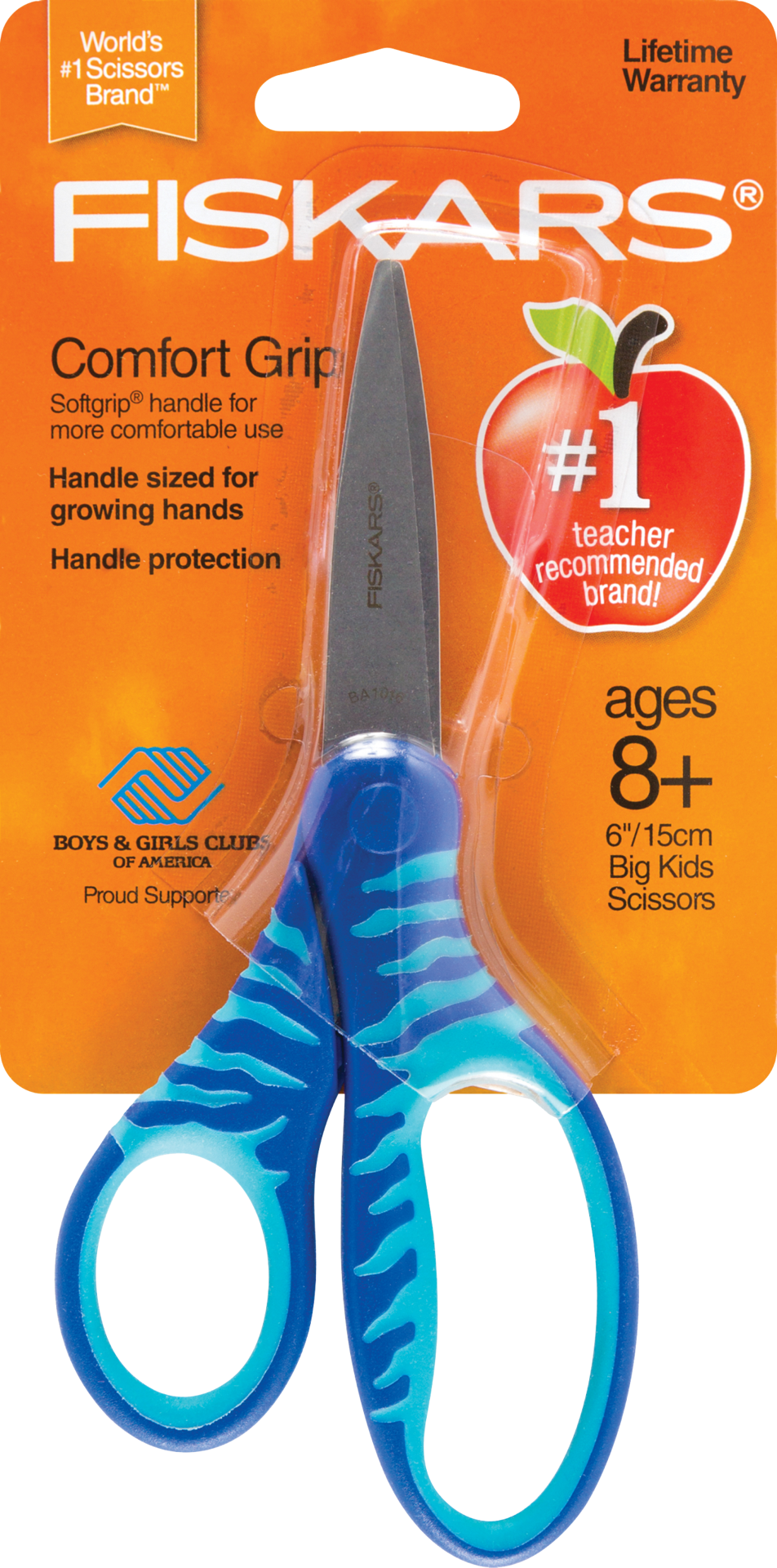 slide 9 of 9, Fiskars SoftGrip Big Kids Scissors, 6 in