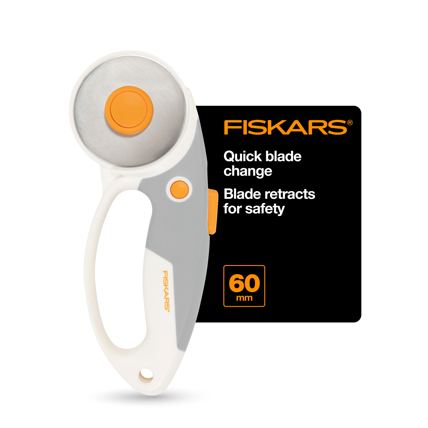 slide 2 of 4, Fiskars Titanium Loop Rotary Cutter 60 mm, 60 mm