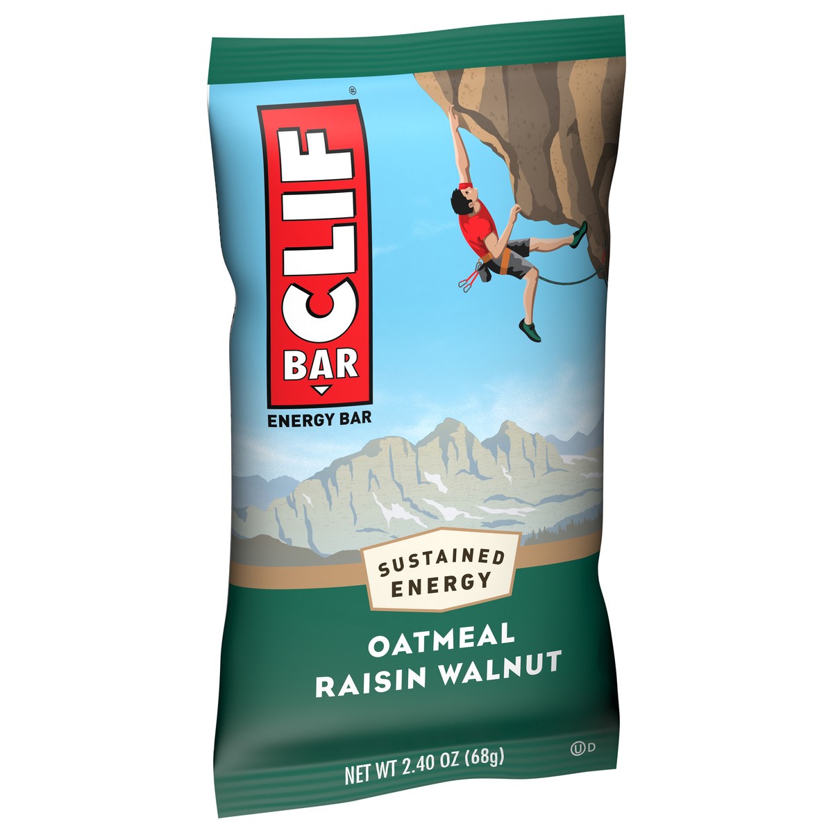 slide 9 of 11, CLIF BAR - Oatmeal Raisin Walnut - Made with Organic Oats - 10g Protein - Non-GMO - Plant Based - Energy Bar - 2.4 oz., 2.4 oz