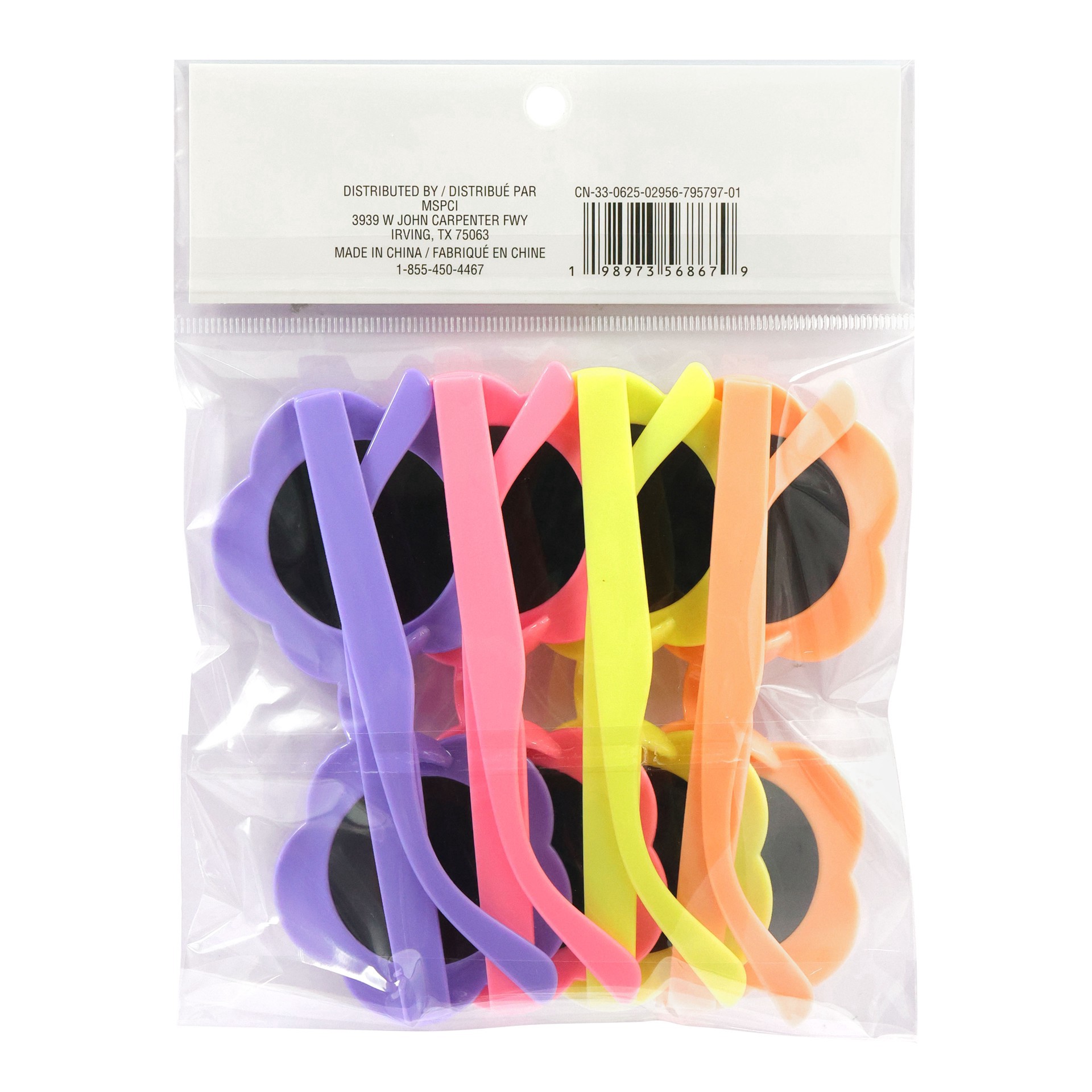 slide 4 of 4, Flower Sunglasses By Celebrate It, 5.3 in x 2.3 in x 5.3 in