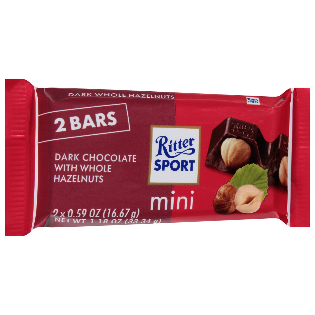 slide 2 of 9, Ritter Sport Dark Chocolate Hazelnut, 1.18z
