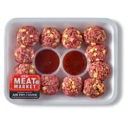 H-E-B Meat Market Bacon Cheddar Beef Meatballs - Honey BBQ Sauce