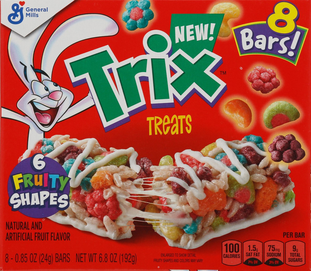 slide 10 of 10, Trix Breakfast Cereal Treat Bars, Snack Bars, 8 ct, 8 ct