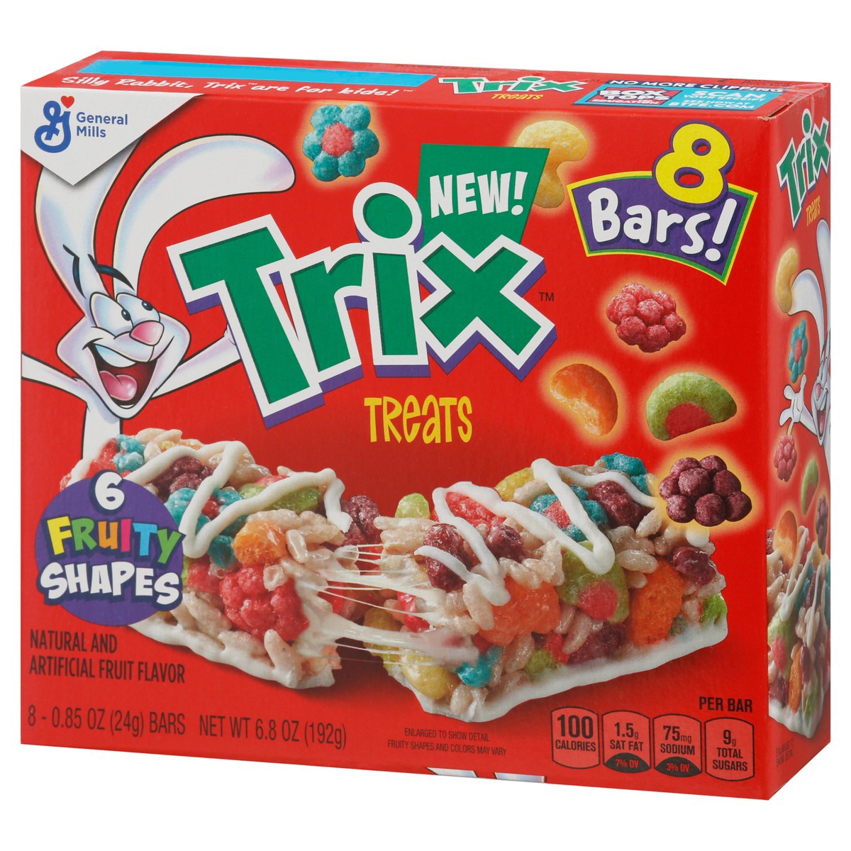 slide 7 of 10, Trix Breakfast Cereal Treat Bars, Snack Bars, 8 ct, 8 ct