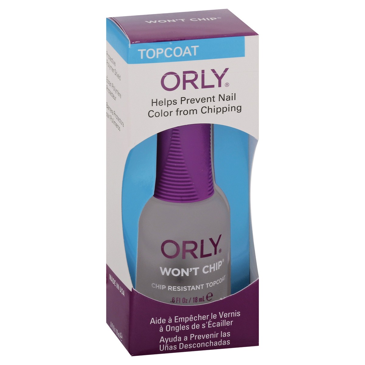 slide 2 of 12, Orly Won't Chip Topcoat, 0.6 oz