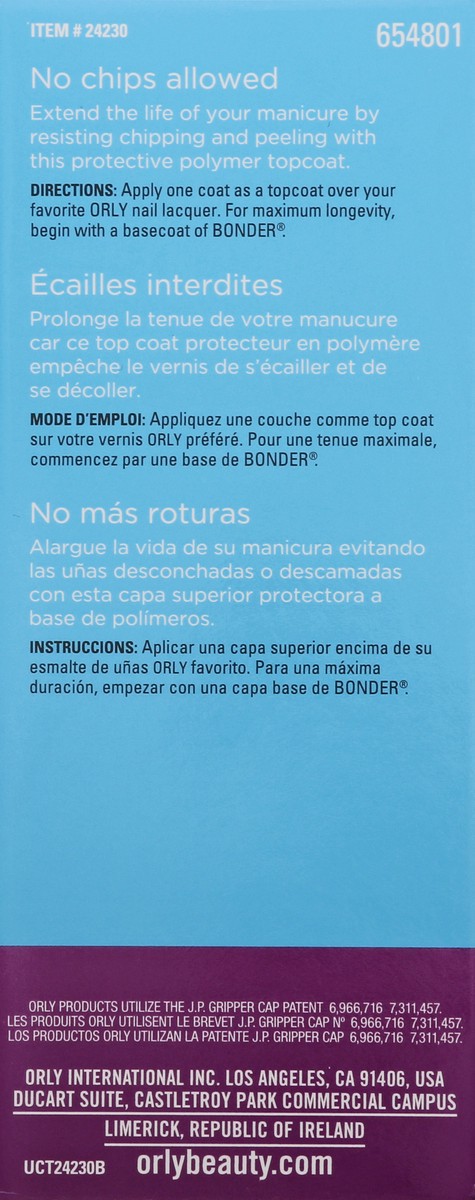 slide 8 of 12, Orly Won't Chip Topcoat, 0.6 oz