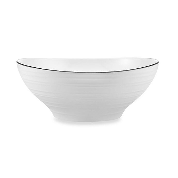 slide 1 of 1, Mikasa Swirl Banded Vegetable Bowl, 1 ct