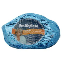 Smithfield Ham Spiral Sliced Crunchy With Glaze Packet - 10 Lb
