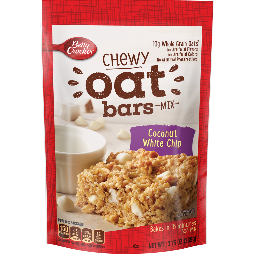 slide 1 of 1, Betty Crocker Chocolate Chip Chewy Oat Bar Mix, 13.75 oz