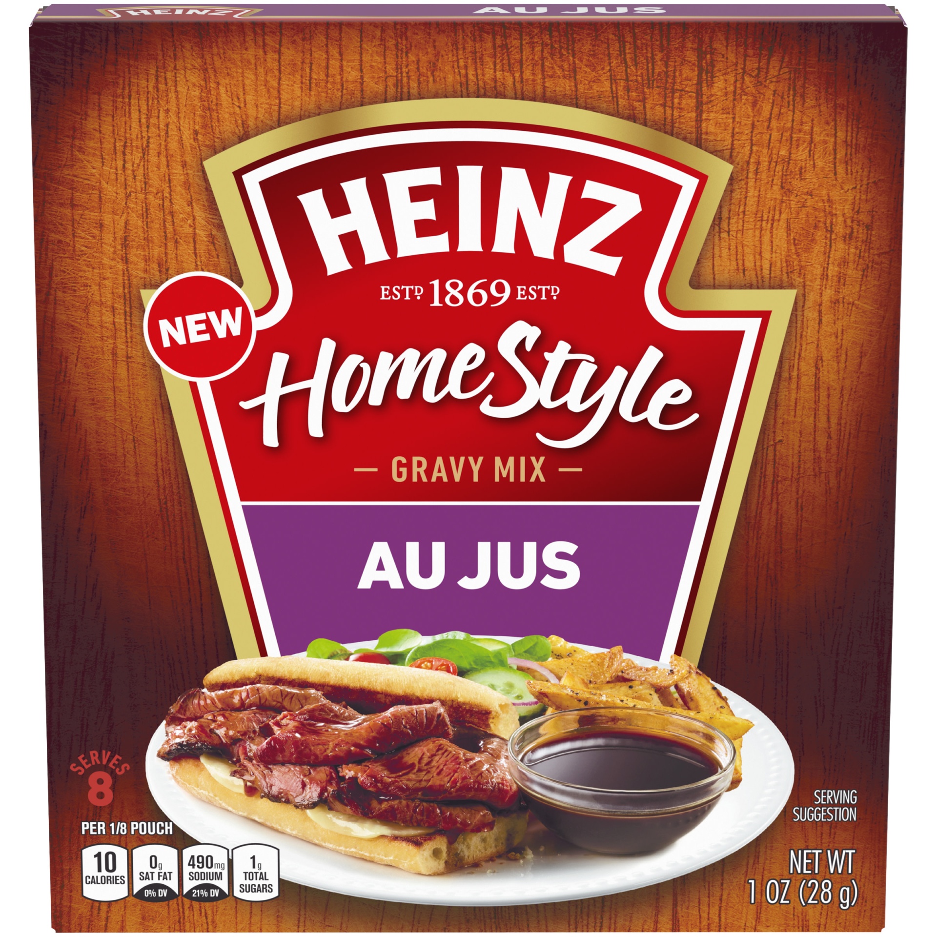 slide 1 of 2, Heinz HomeStyle Au Jus Gravy Mix, 1 oz