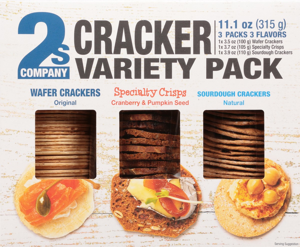 slide 6 of 9, 2s Company Crackers, Variety Pack, 3 ct