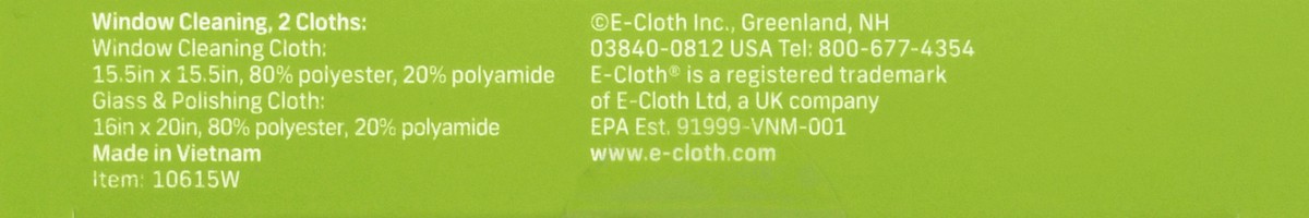 slide 4 of 8, E-Cloth Window Cleaning Cloths 2 ea, 2 ct