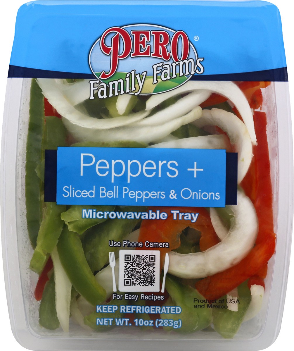 slide 4 of 9, Pero Family Farms Peppers + Sliced Bell Peppers & Onions 10 oz, 10 oz