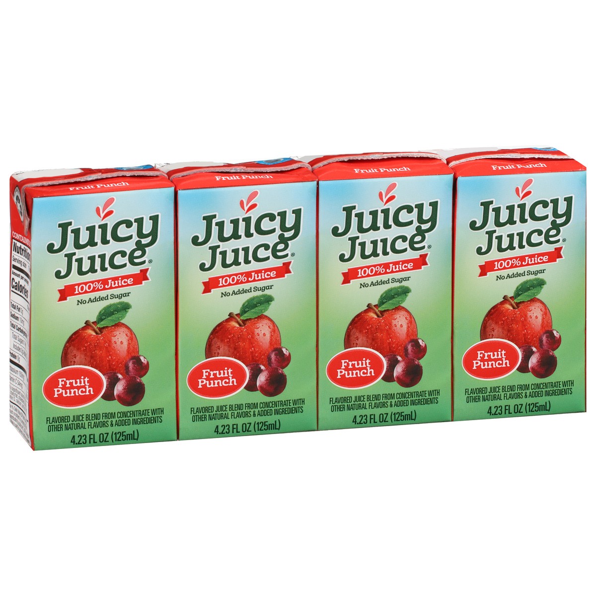 slide 5 of 9, Juicy Juice No Added Sugar Fruit Punch 100% Juice 4 - 4.23 fl oz Cartons, 4 ct