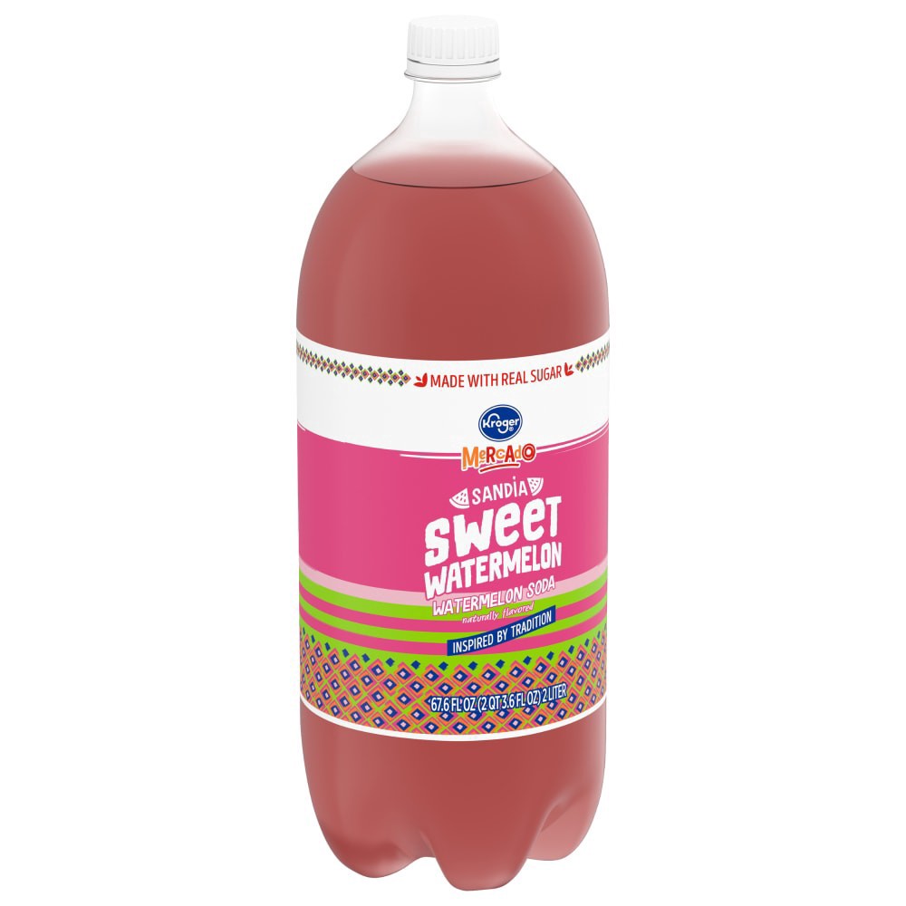 slide 2 of 2, Kroger Mercado Sandia Sweet Watermelon Soda, 67.6 fl oz